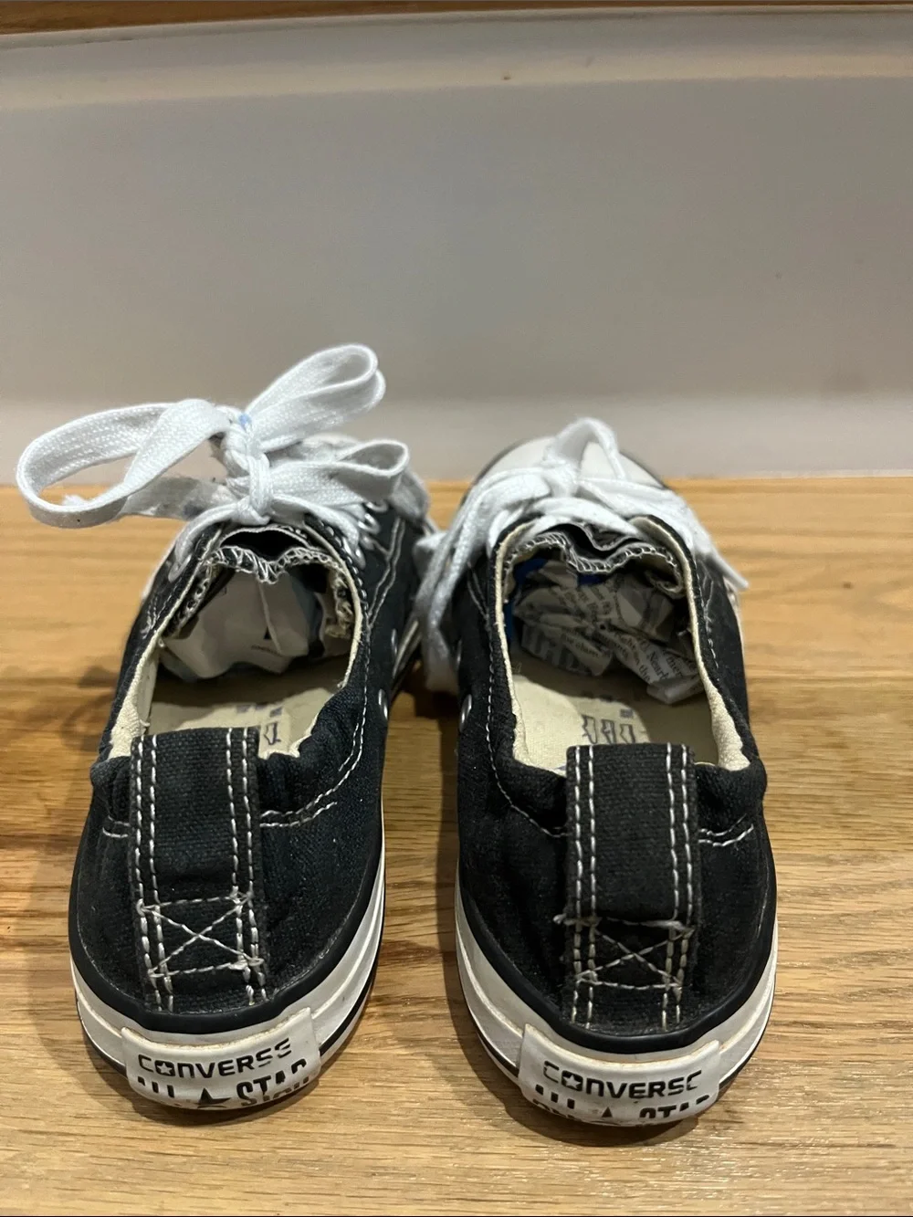 Converse Kids Black & White Low-Top Canvas Sneakers